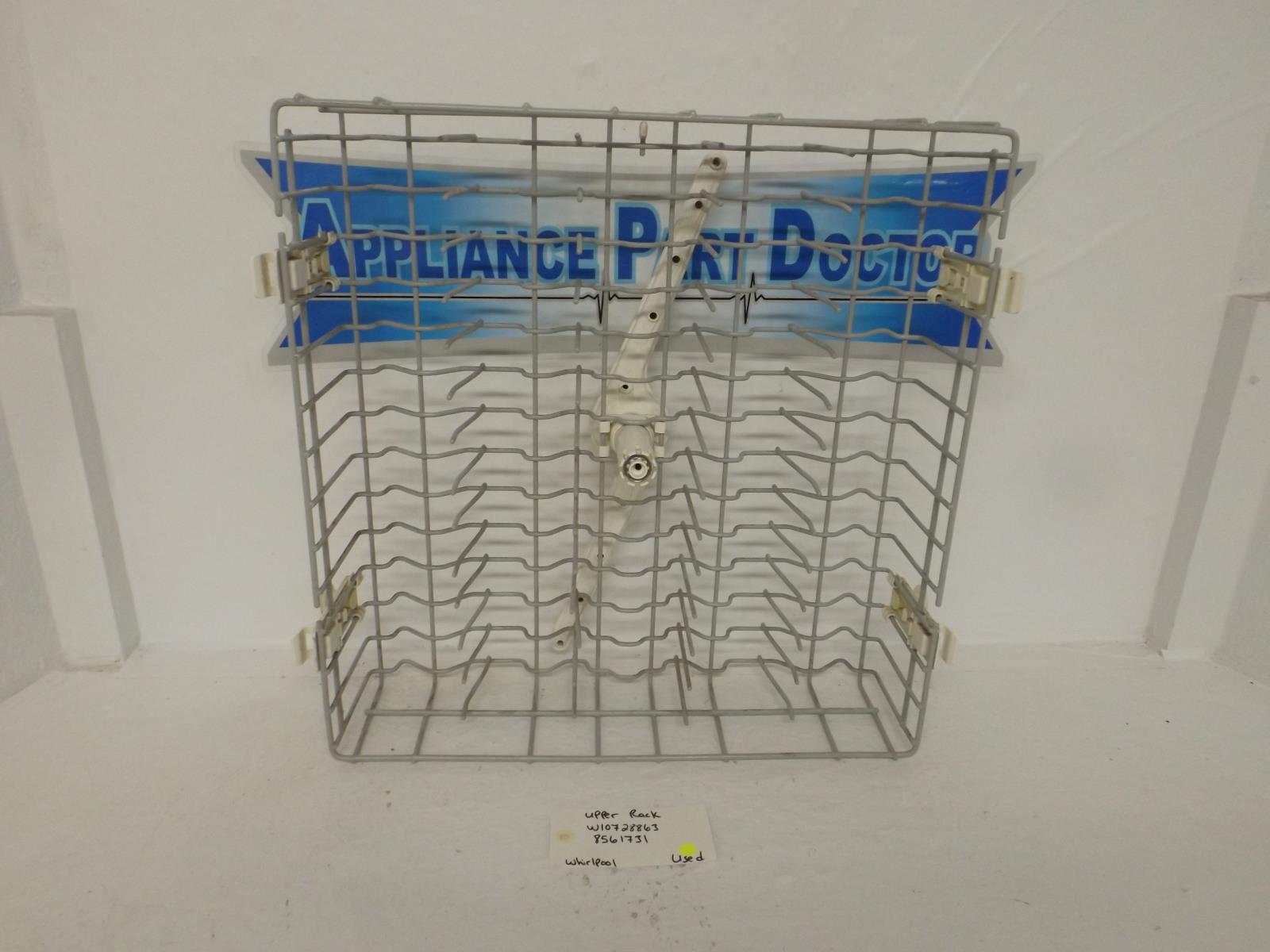 Whirlpool Dishwasher W10728863 8561731 Upper Rack Used Whirlpool Dishwasher W10728863 8561731 Upper Rack Used